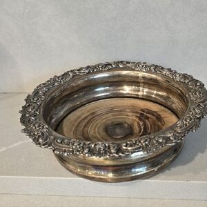 English Sheffield Silver Plate Wine Coaster Late 19th Century